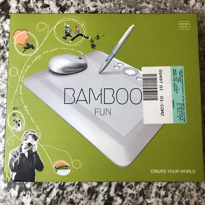Wacom Bamboo Fun CTE650S Medium Graphics Tablet Pen USB Wired Draw Paint Art NEW - Image 1 of 4