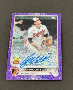 2022 TOPPS CHROME RYAN MOUNTCASTLE PURPLE SPECKLE REFRACTOR ON-CARD AUTO #d 299 - Picture 1 of 7