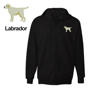 LABRADOR LAB DOG ZIPPER HOODIE SWEATSHIRT JACKET TRAINING SHIRT - Picture 1 of 4
