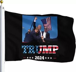 3x5 Ft Trump 2024 Flag Shooting Makes Me Stronger Garden Yard Outdoor Banner - Picture 1 of 6