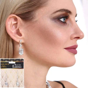 Vintage Rhinestone Earrings - Picture 1 of 1