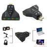 USB 2.0 External 7.1 Channel 3D Virtual Audio Sound Card Mic Adapter PC Laptop
