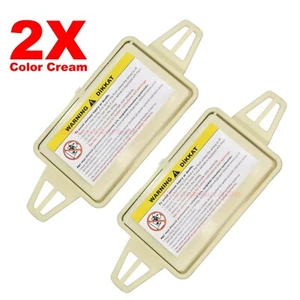 PARA MERCEDES W211 CLASE E IZQUIERDA Y DERECHA PARASOL ESPEJO CUBIERTA BEIGE 2X - Imagen 1 de 4