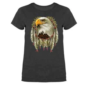 T-shirt donna Eagle Dreamcatcher nativi americani indiani piuma - Foto 1 di 18