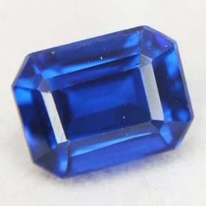 Excellent Blue Sapphire Eye Clean Emerald Cut Natural Loose Gemstones 4 Ct - Picture 1 of 4