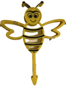 Garden Stakes Bumble Bee Fence Decor Set of 4 Bright Yellow 13" Tall NEW - Picture 1 of 3