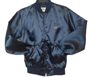 Chaqueta Bombardero Michelob Light Beer Vintage Satinada Marina Pequeña Años 80 - Imagen 1 de 5