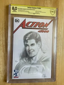 ACTION COMICS #1000 CBCS 8.0 - DF SKETCH COVER! CURT SWAN COVER! BENDIS SIG! - Picture 1 of 6