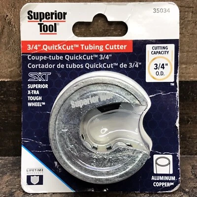 Superior Tool 35034 3/4 Inch O.D. QuickCut Tubing Cutter For Copper & Aluminum - Image 1 of 4