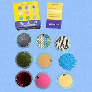 Sensory Mats –9 Textured Play Tiles for Kids w/ Autism & Sensory Needs - 4" - Picture 1 of 3