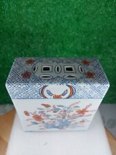 Chinese Blue & White Ceramic Porcelain Opium Pillow / Flower Brick Vase