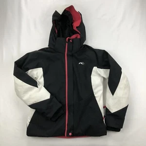 KJUS Junior Line RECCO Girls 140 US 10 Black White Insulated Full Zip Ski Jacket - Picture 1 of 10