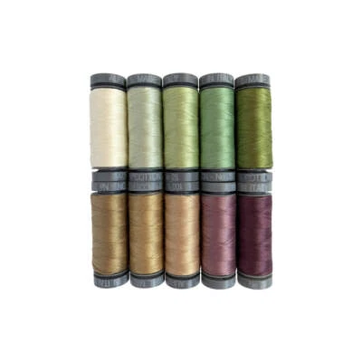 Aurifil Thread 10 SMALL SPOOLS COTTON 28WT - Wild Grasses by Sheena Norquay - Image 1 of 2