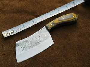 Custom Handmade Antiqued High Carbon Steel Chef Knife, Cleaver, Axe, Camping 116 - Picture 1 of 4