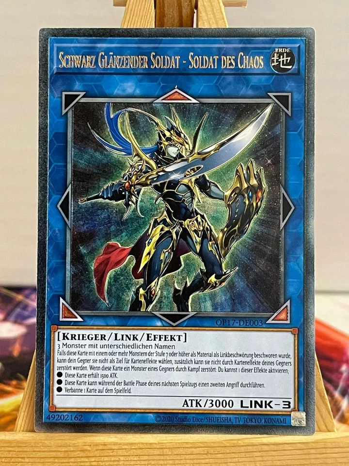 Schwarz Glänzender Soldat - Soldat des Chaos OP17-DE003 Ultimate Rare DE NM - Bild 1 von 1