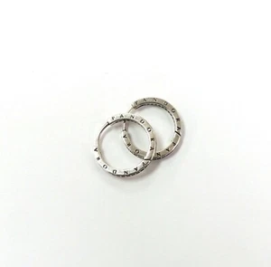 Authentic Pandora Sterling Silver Signature Hoop Earrings - Picture 1 of 4