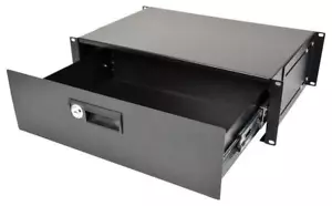 19" Lockable 3U Rack Drawer Unit - 19RD3U - Afbeelding 1 van 3