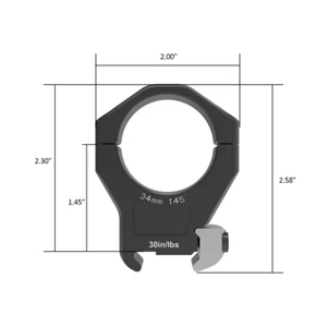 Arken Optics Halo Ti 34mm Zielfernrohrringe - 1,45''/36mm Basisring mittig hoch - Bild 1 von 1