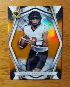 2022 Bowman U Taulia Tagovailoa Orange Invicta ser#10/25