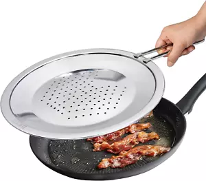 Stainless Steel Splatter Screen 12.6" - Hot Grease Oil Splash Guard - Picture 1 of 12