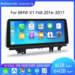 12,3" Android 14 Autoradio CarPlay DAB 8 Kern GPS Navi für BMW X1 F48 2016-2017 - Bild 1 von 13