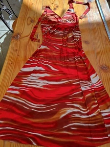 Vestido Cristina Love rojo sin mangas talla m - Imagen 1 de 8