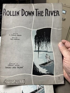 I 1930 Compositor Negro Partituras FATS WALLER 'ROLLIN' DOWN THE RIVER' - Imagen 1 de 1