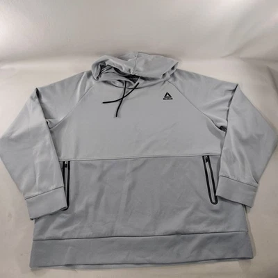 Reebok Gray Pullover Hoodie Long Sleeve Sweatshirt Mens Size 3XL - Image 1 of 4