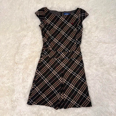 Burberry London Blue Label Nova Check A-Line Wool Dress [Size36/VG] LTD From JP - Image 1 of 4
