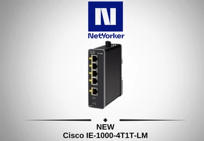 NEW Cisco IE-1000-4T1T-LM Industrial Ethernet Switch -Same Day Shipping - Image 1 of 4