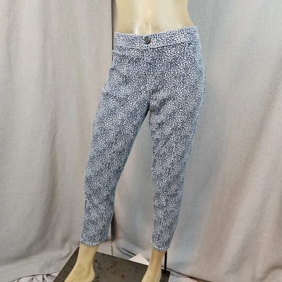 Pantalones Leggings Pantalones Elastizados XL XLARGE Azul Blanco Denim Floral Tono Foto 1 de 4