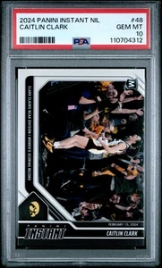 2024 PANINI INSTANT NIL #48 CAITLIN CLARK ROOKIE RC PSA 10 - Picture 1 of 2