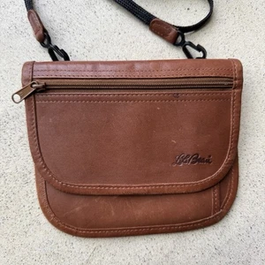 L.L. Bean Crossbody Flap Echtleder Tasche Handtasche Vollnarben Mini Kompakt - Bild 1 von 16