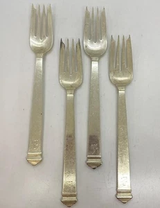 Tiffany Hampton Sterling Silver Salad Fork 4 pc Monogram 1934 - Picture 1 of 5