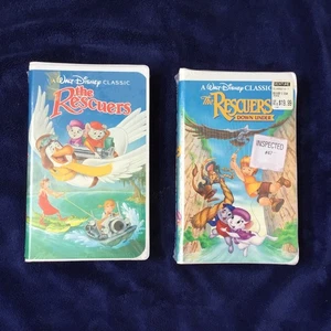 Disney Factory Sealed  Brand New VHS The Rescuers and The Rescuers Down Under  - Picture 1 of 12