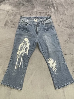 Pantalones de mezclilla para mujer Apollo Y2K de pierna acampanada talla 15/16 Foto 1 de 4