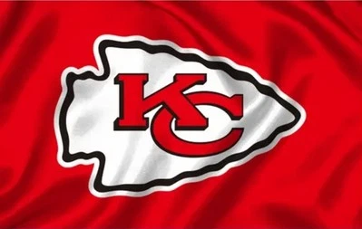 Kansas City Chiefs NFL Mega 6x10 Foot Banner Flag With Metal Grommets Around - Image 1 of 2