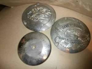3 Harley Davidson Motorrad Derby ?  Abdeckplatten Twin Cam 88 Live to Ride - Bild 1 von 17