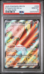 Pokémon Dri En-Destined Rivals Ethan'S Ho-Oh Ex 209 2025 ultra raro PSA 10 - Imagen 1 de 2