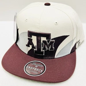 Zephyr Texas A&M Aggies Sharktooth Retro Snapback Hat Cap Adjustable Stone NCAA - Picture 1 of 5
