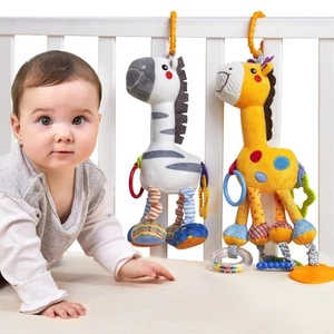 Baby Hanging Toys, Plush Animals Baby Rattle Crinkle Squeaky Toys Crib Toys C... - Picture 1 of 7