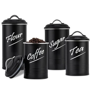 Canisters Sets for The Kitchen Countertop with Airtight Lids Flour Tea Coffee... - Picture 1 of 6