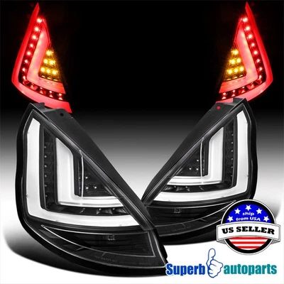 Fits 2014-2019 Ford Fiesta Hatchback Black Tail Lights LED Tube Lamps Pair L+R Foto 1 de 4