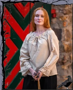 Blusa de mercado medieval con encaje - Bettina @ oferta especial Leonardo Carbone - Imagen 1 de 5