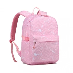 Rosa wasserabweisender Schulrucksack mit sicherem Laptopfach - Bild 1 von 6