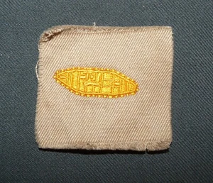 Original WW2 US Army Armored Forces Officer Khaki Cotton Cloth Collar Insignia - Picture 1 of 2