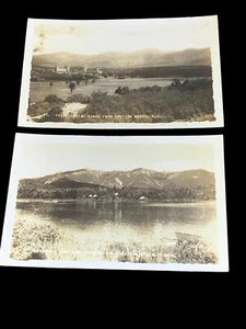 Lote x 2 postales vintage RPPC-Bretton Woods and Lonesome Lake NH - Imagen 1 de 2