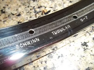 VINTAGE SCHWINN STINGRAY 20 x 1-3/4 side stamped S-7 Rim 70's heavy chrome nice - Picture 1 of 13