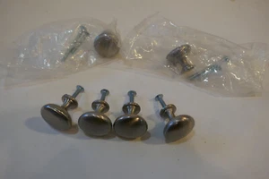 set of 6   Round 1 1/4 Satin Nickle   Cabinet Door knobs  Cabinet Knobs - Picture 1 of 3