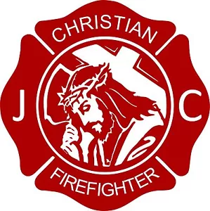 Cross Jesus Christ Firefighter Christian Fireman Car Truck Window Vinyl Decal - Foto 1 di 2